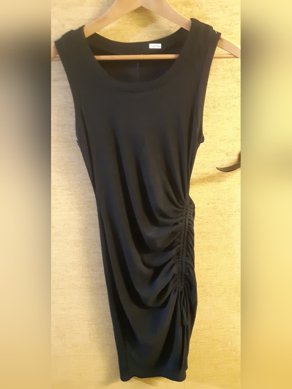 2 Dresses Sleeveless Ruched Side Mini Dress & Sleeveless Tshirt Style Dress Med